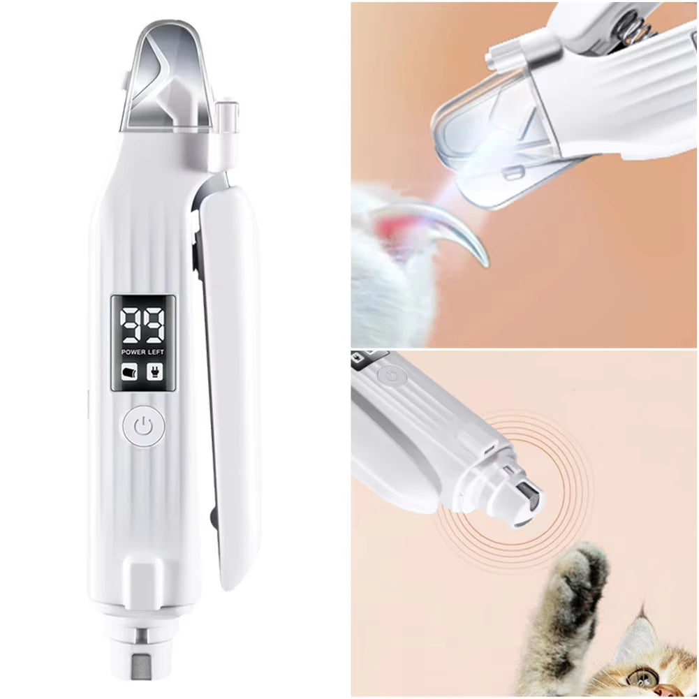 PawTrim™ Pro 2-in-1 Pet Nail Grinder & Clipper