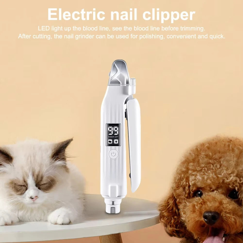 PawTrim™ Pro 2-in-1 Pet Nail Grinder & Clipper