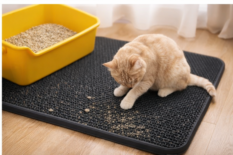 Mata pod kuwetę dla kota